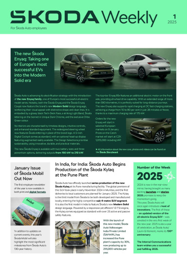 Škoda Weekly 01/2025 Škoda Weekly
