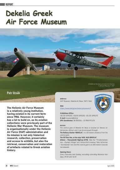 Info EDUARD 04/2025, Dekelia Greek Air Force Museum