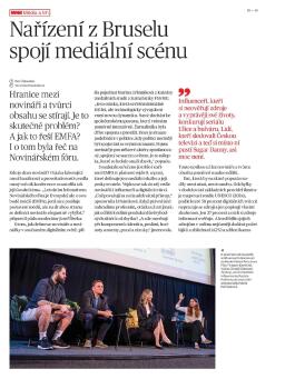 Média a trh | Nařízení z Bruselu spojí mediální scénu