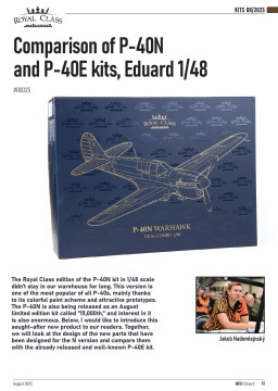 Comparison of P-40N and P-40E kits, Eduard 1/48