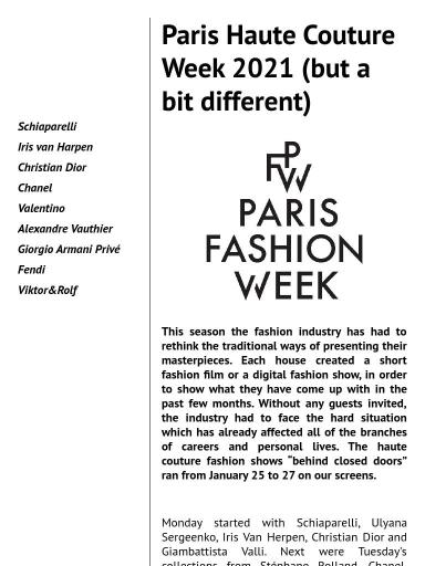 something. First issue, Once upon a time in fashion