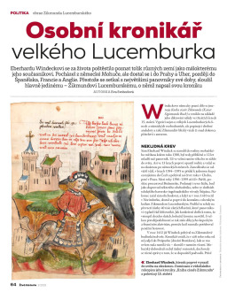 Osobní kronikář velkého Lucemburka