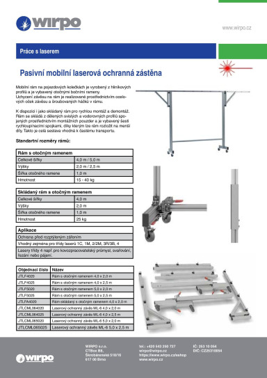 Wirpo Katalogy Ochranný závěs na mobilním rámu, Page 2
