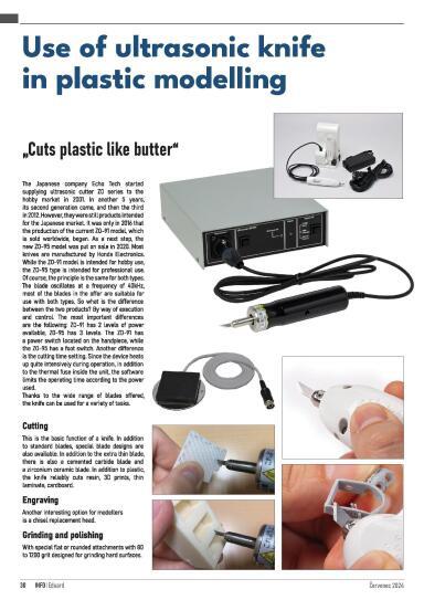 Info EDUARD 06/2024, Use of ultrasonic knife in plastic modelling