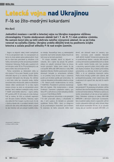 Info EDUARD 09/2024, Letecká vojna na Ukrajine - F-16 so žlto-modrými kokardami