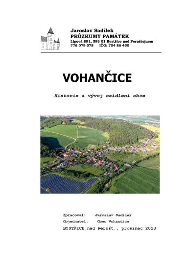 Vohančice - dokumenty o obci Historie a vývoj osídlení obce, Strana 1