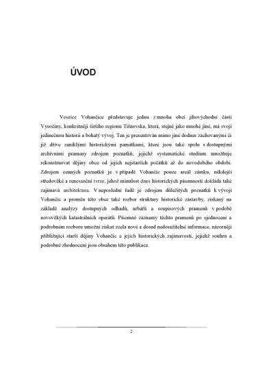 Vohančice - dokumenty o obci Historie a vývoj osídlení obce, Strana 3