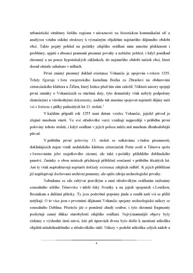 Vohančice - dokumenty o obci Historie a vývoj osídlení obce, Strana 5