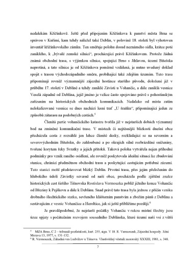 Vohančice - dokumenty o obci Historie a vývoj osídlení obce, Strana 8