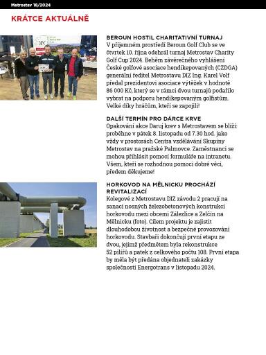 Metrostav 18/2024, Krátce Aktuálně