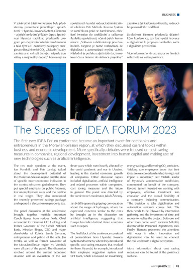 The Success of IDEA FORUM 2023 | POSITIV Business & Style 2/2023 ...