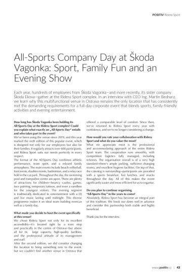 All-Sports Company Day at Škoda Vagonka: Sport, Family Fun and an ...