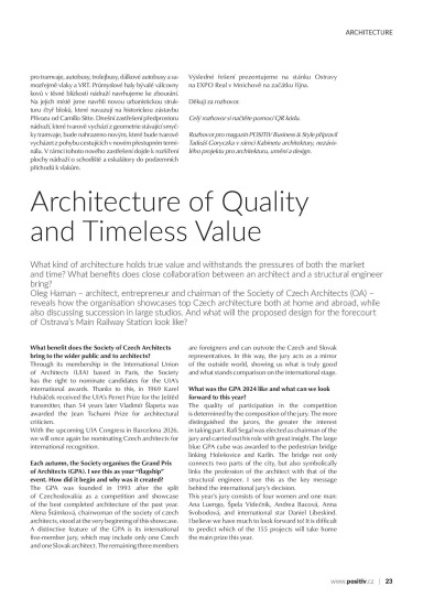 Timeless Quality Architecture of Quality and Timeless Value | POSITIV 3/2025 | POSITIV ...