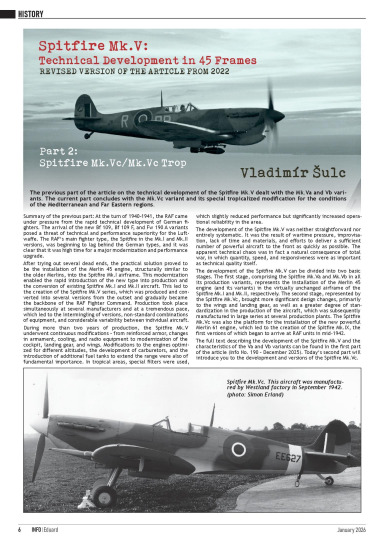 Spitfire Mk.V Technical development part 2 | 01/2026 | Info EDUARD